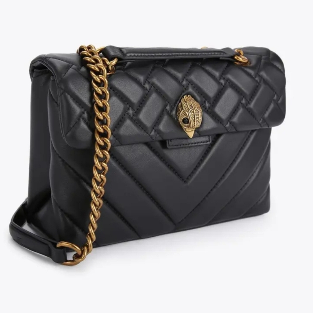 Kurt Geiger Black Crossbody Bag with Gold Chain